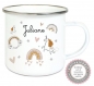 Preview: ♥ zauberhafte Tasse Emailletasse Becher Einhorn Regenbogen Wunschname, Einschulung KITA Dankeschön, Abschied, Jubiläum, Geschenk, Becher von Lüttentüddel